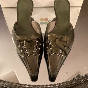 BCBGirls olive green heels